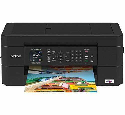 Brother color printer with printed colorful page