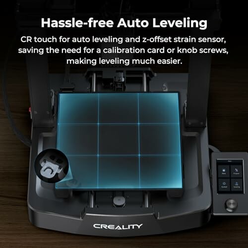 3D printer with hassle-free auto leveling feature by Creality.